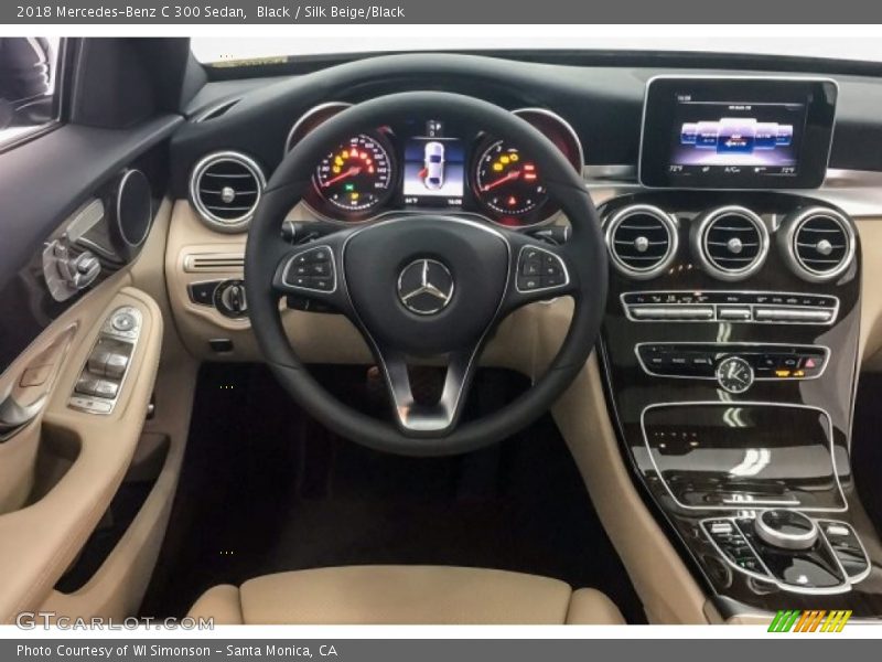 Black / Silk Beige/Black 2018 Mercedes-Benz C 300 Sedan