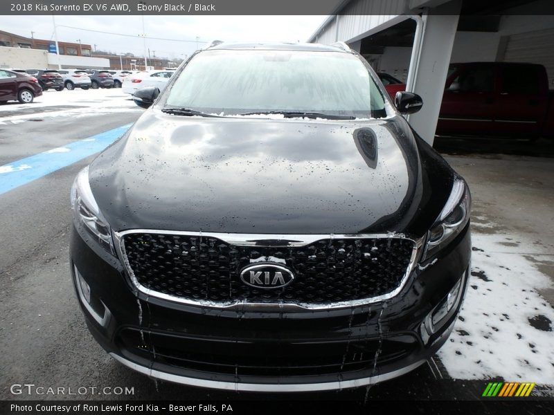 Ebony Black / Black 2018 Kia Sorento EX V6 AWD