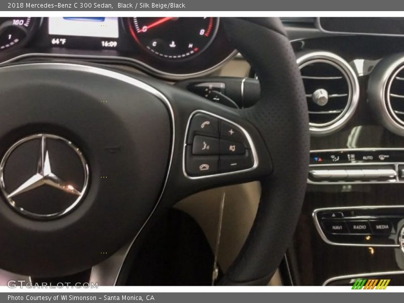 Black / Silk Beige/Black 2018 Mercedes-Benz C 300 Sedan