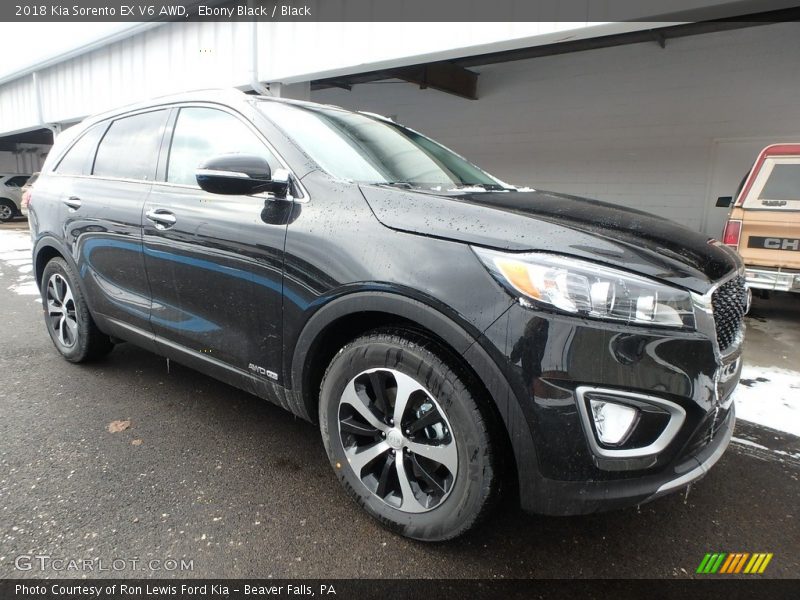 Ebony Black / Black 2018 Kia Sorento EX V6 AWD