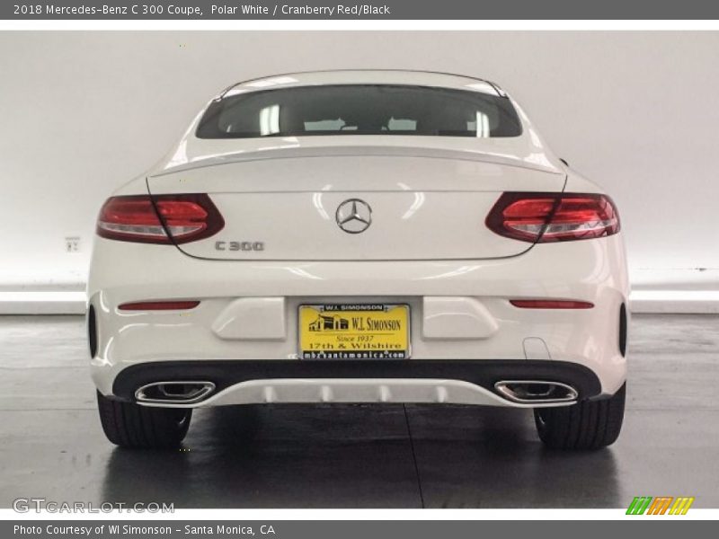 Polar White / Cranberry Red/Black 2018 Mercedes-Benz C 300 Coupe