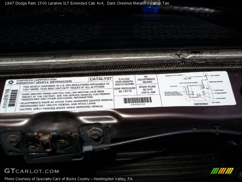 Dark Chestnut Metallic / Camel Tan 1997 Dodge Ram 1500 Laramie SLT Extended Cab 4x4
