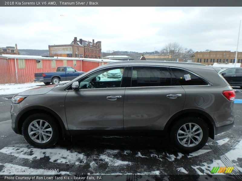 Titanium Silver / Black 2018 Kia Sorento LX V6 AWD