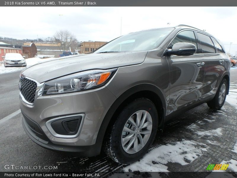 Titanium Silver / Black 2018 Kia Sorento LX V6 AWD