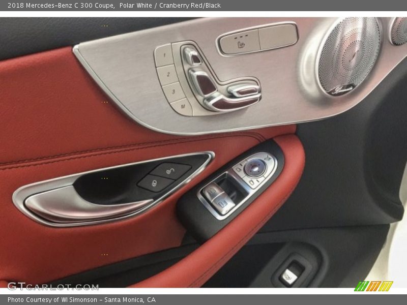 Polar White / Cranberry Red/Black 2018 Mercedes-Benz C 300 Coupe