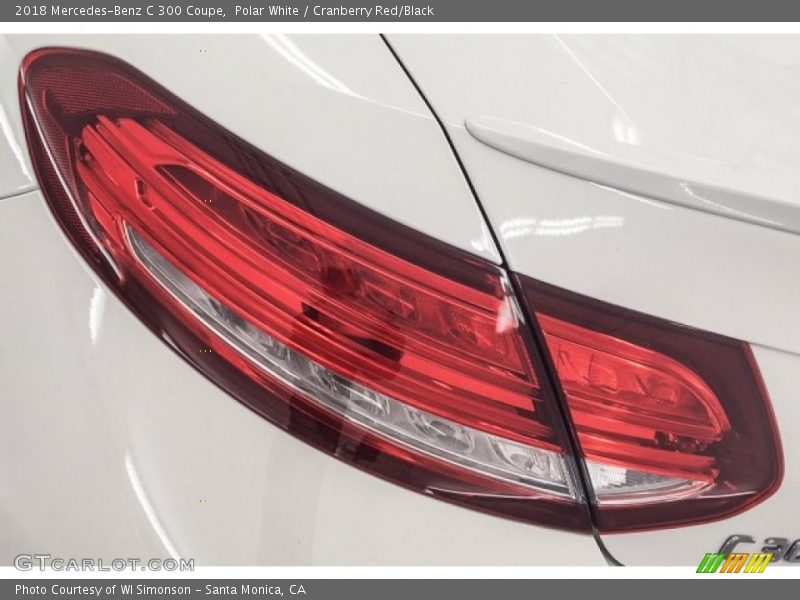 Polar White / Cranberry Red/Black 2018 Mercedes-Benz C 300 Coupe