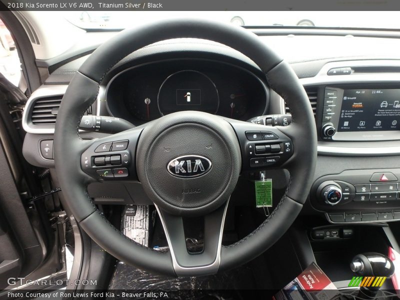 Titanium Silver / Black 2018 Kia Sorento LX V6 AWD