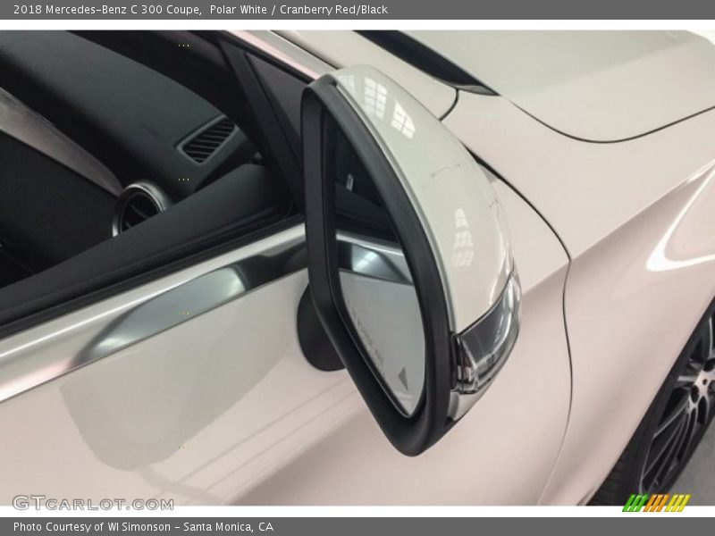 Polar White / Cranberry Red/Black 2018 Mercedes-Benz C 300 Coupe