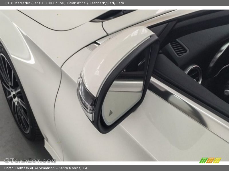 Polar White / Cranberry Red/Black 2018 Mercedes-Benz C 300 Coupe