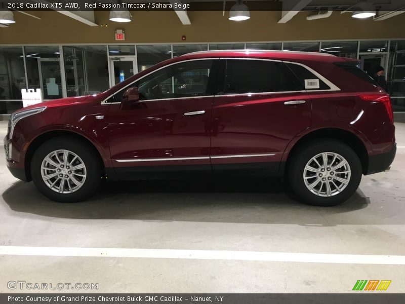 Red Passion Tintcoat / Sahara Beige 2018 Cadillac XT5 AWD