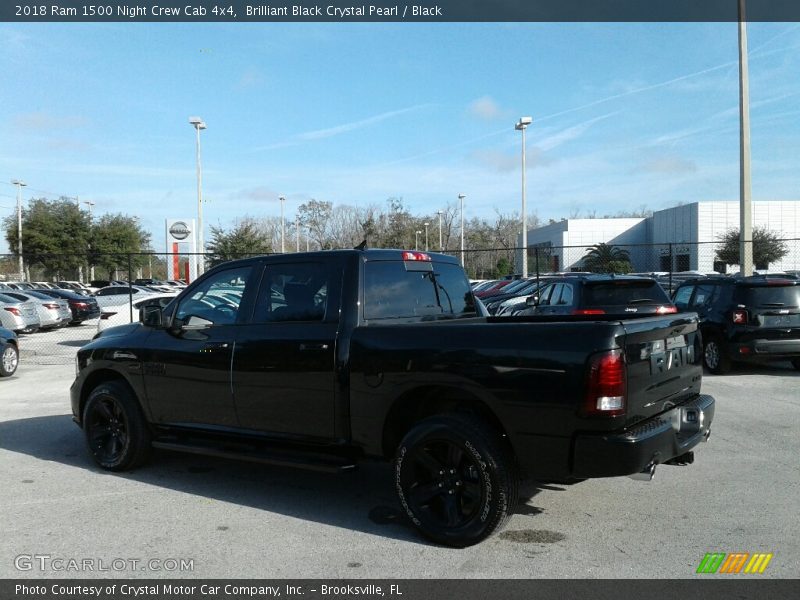 Brilliant Black Crystal Pearl / Black 2018 Ram 1500 Night Crew Cab 4x4