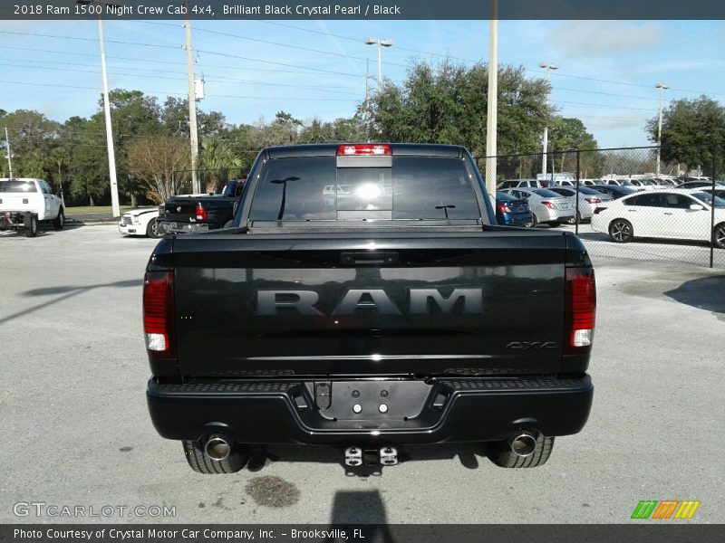 Brilliant Black Crystal Pearl / Black 2018 Ram 1500 Night Crew Cab 4x4