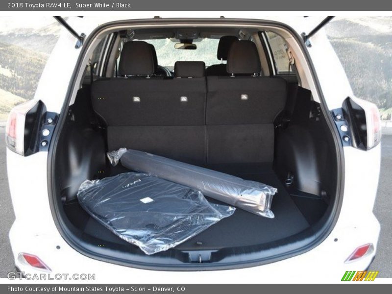 Super White / Black 2018 Toyota RAV4 LE