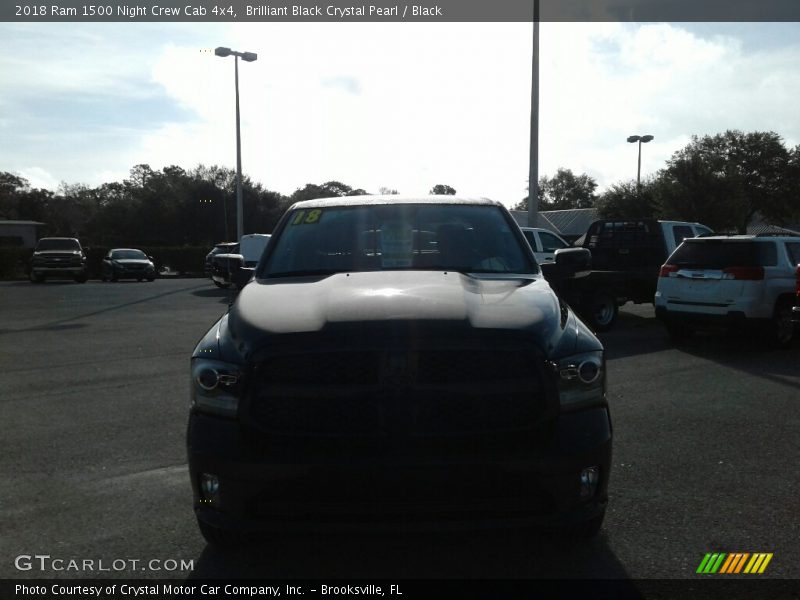 Brilliant Black Crystal Pearl / Black 2018 Ram 1500 Night Crew Cab 4x4