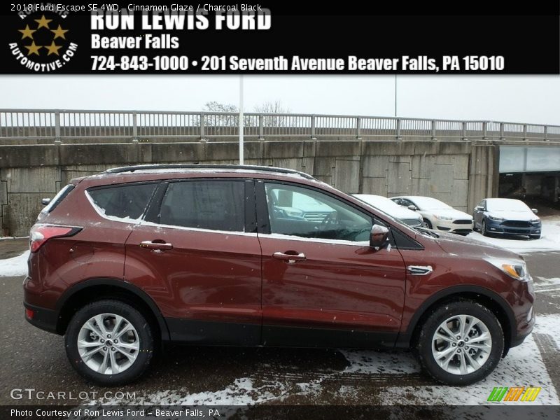Cinnamon Glaze / Charcoal Black 2018 Ford Escape SE 4WD