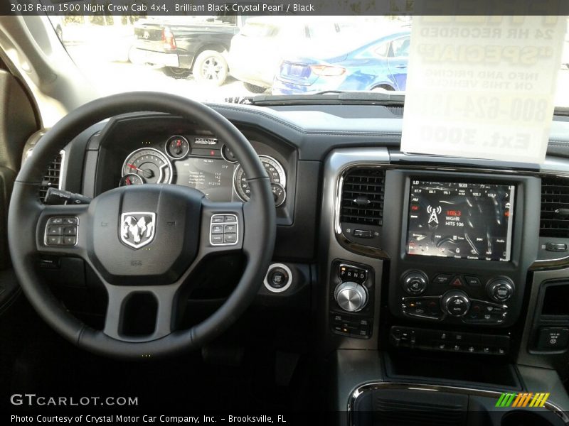 Brilliant Black Crystal Pearl / Black 2018 Ram 1500 Night Crew Cab 4x4