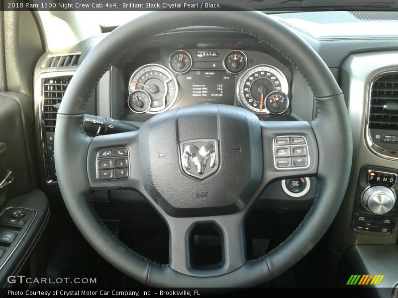 Brilliant Black Crystal Pearl / Black 2018 Ram 1500 Night Crew Cab 4x4