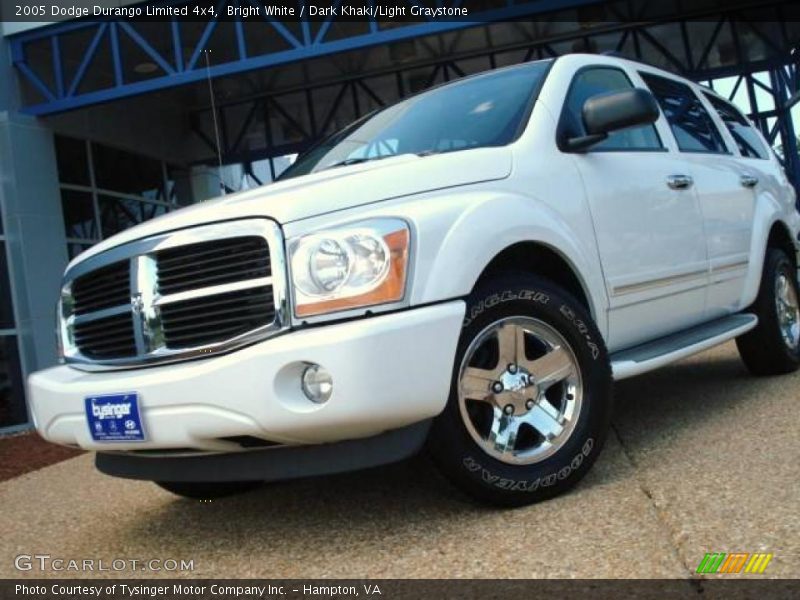 Bright White / Dark Khaki/Light Graystone 2005 Dodge Durango Limited 4x4