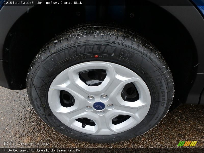 Lightning Blue / Charcoal Black 2018 Ford Escape S