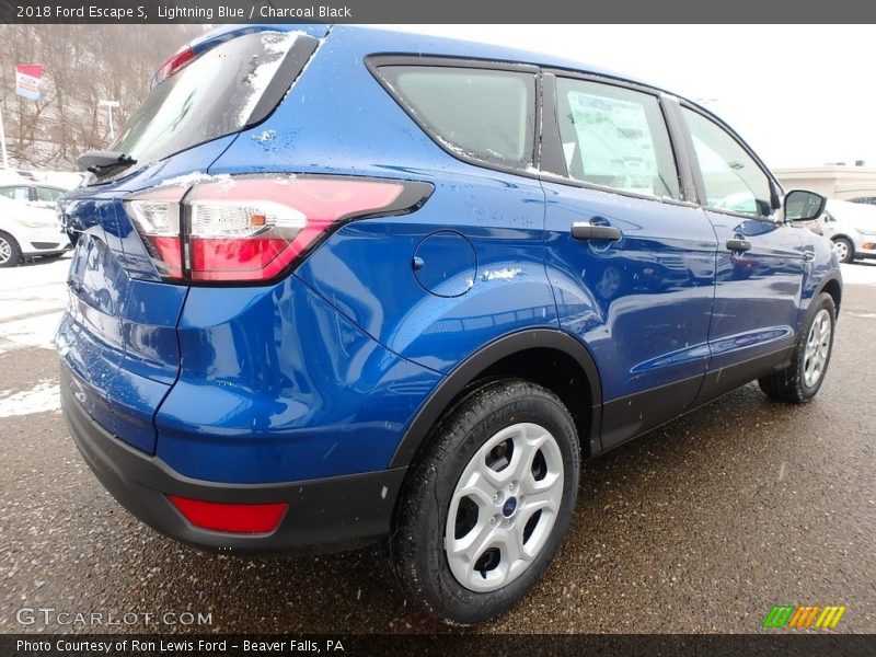 Lightning Blue / Charcoal Black 2018 Ford Escape S