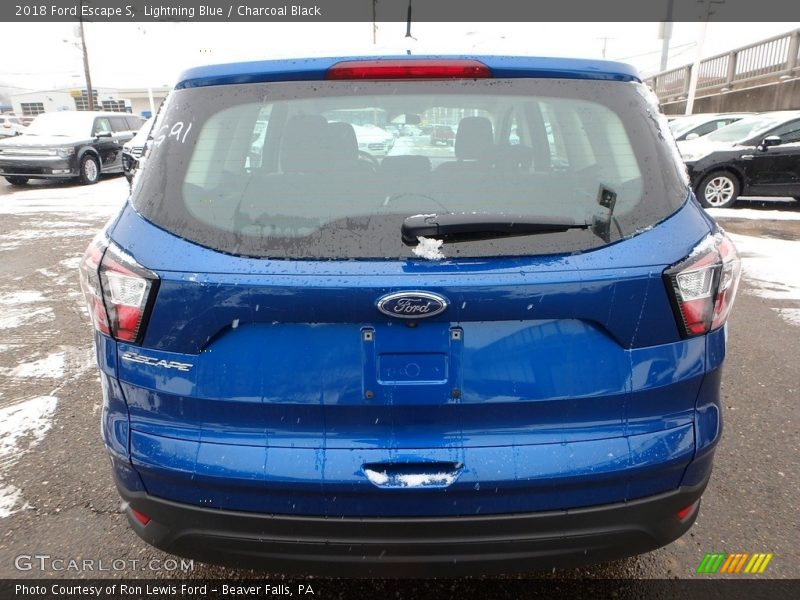 Lightning Blue / Charcoal Black 2018 Ford Escape S