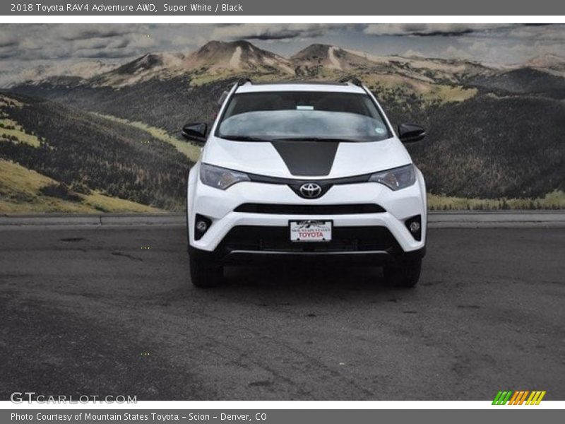 Super White / Black 2018 Toyota RAV4 Adventure AWD