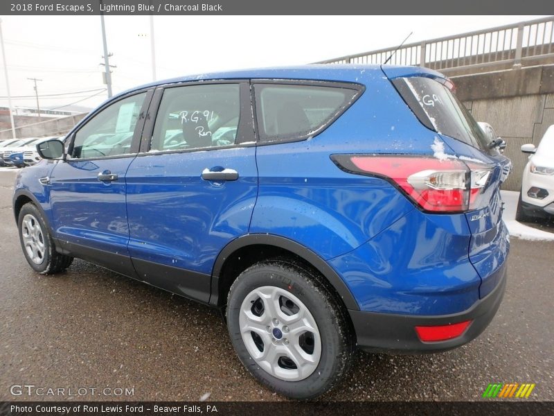 Lightning Blue / Charcoal Black 2018 Ford Escape S