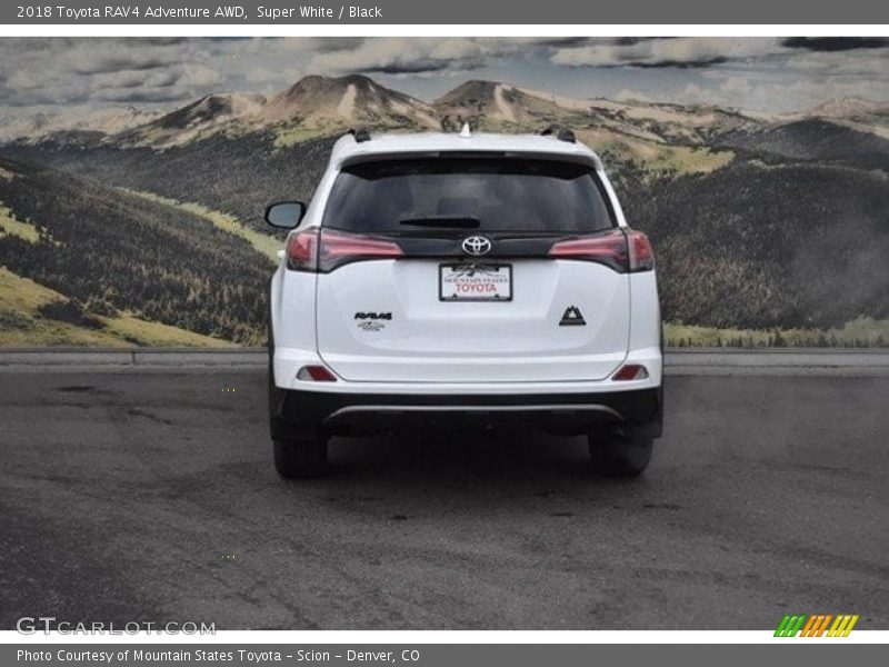 Super White / Black 2018 Toyota RAV4 Adventure AWD