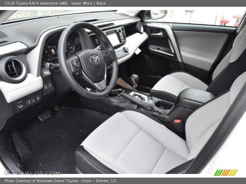 Super White / Black 2018 Toyota RAV4 Adventure AWD