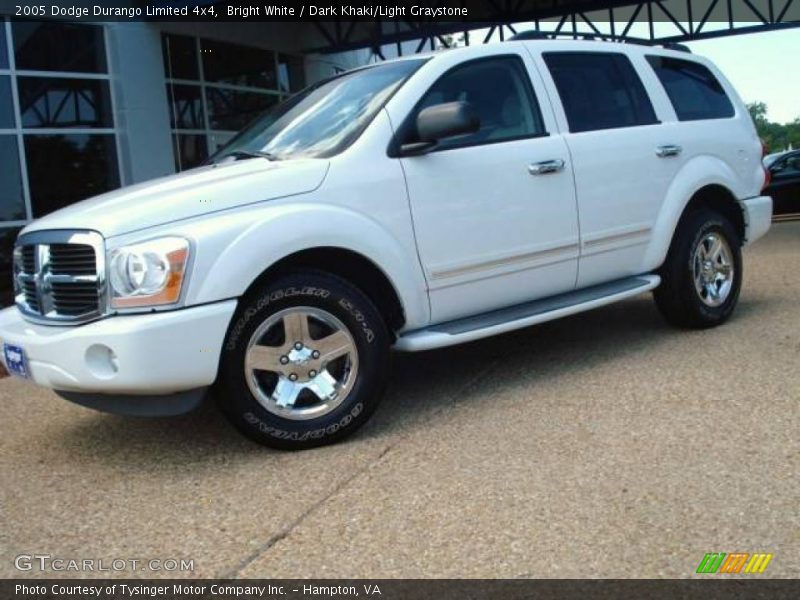 Bright White / Dark Khaki/Light Graystone 2005 Dodge Durango Limited 4x4