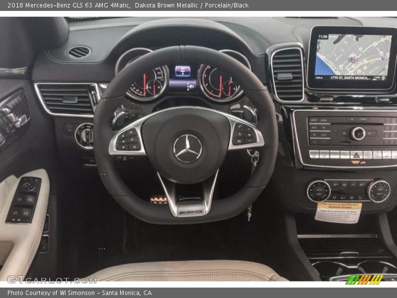 Dakota Brown Metallic / Porcelain/Black 2018 Mercedes-Benz GLS 63 AMG 4Matic