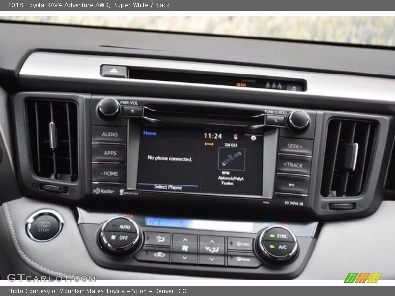 Super White / Black 2018 Toyota RAV4 Adventure AWD
