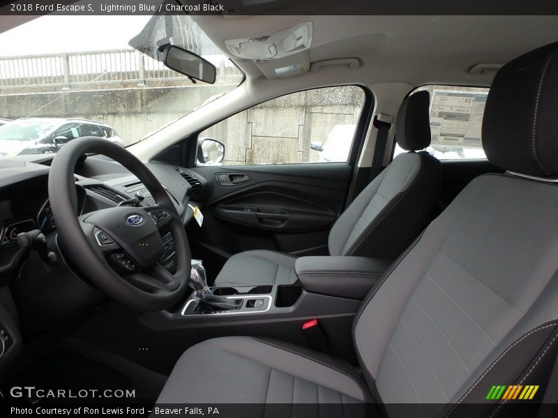 Lightning Blue / Charcoal Black 2018 Ford Escape S