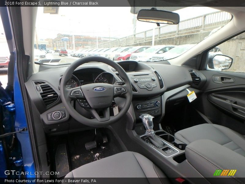 Lightning Blue / Charcoal Black 2018 Ford Escape S
