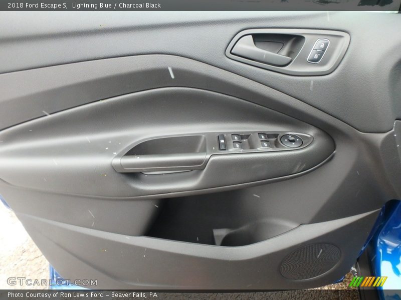 Lightning Blue / Charcoal Black 2018 Ford Escape S