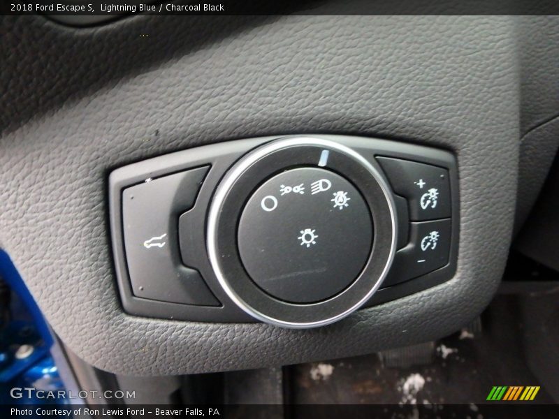 Lightning Blue / Charcoal Black 2018 Ford Escape S