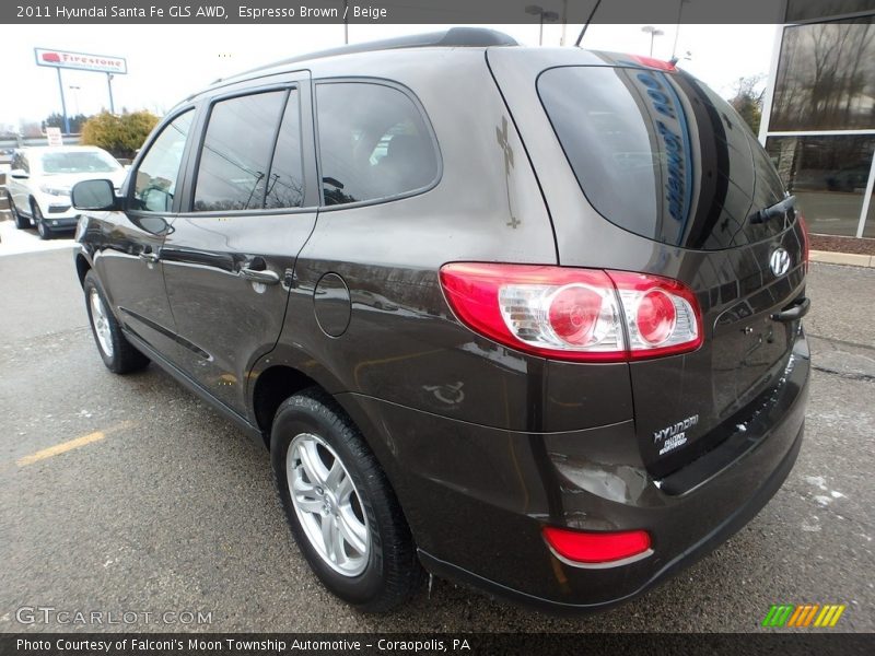 Espresso Brown / Beige 2011 Hyundai Santa Fe GLS AWD