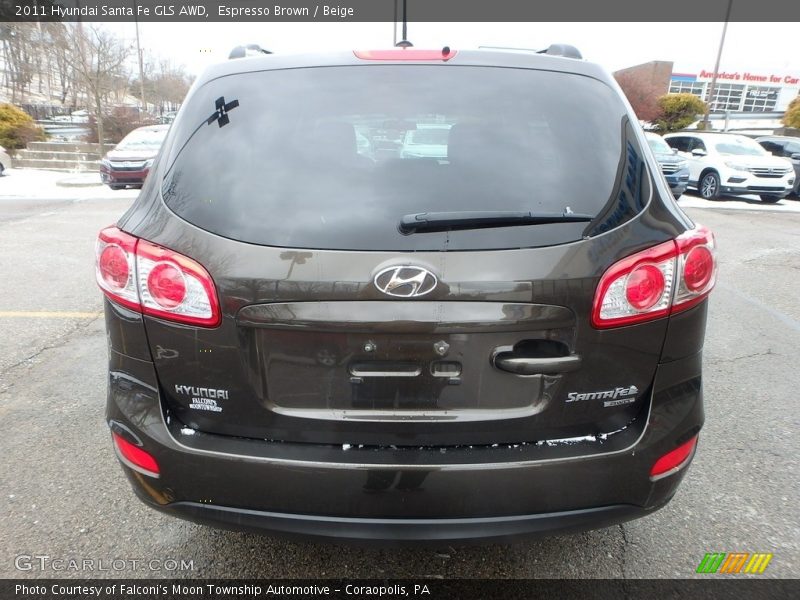 Espresso Brown / Beige 2011 Hyundai Santa Fe GLS AWD
