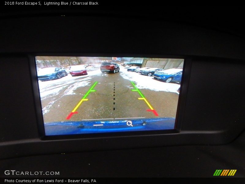 Lightning Blue / Charcoal Black 2018 Ford Escape S