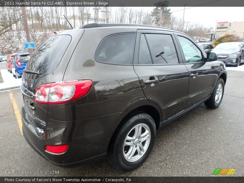 Espresso Brown / Beige 2011 Hyundai Santa Fe GLS AWD