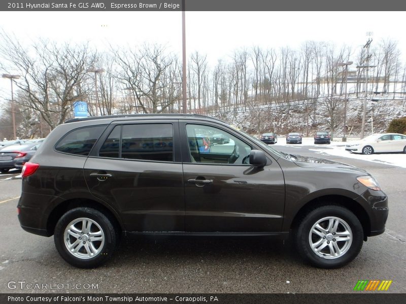 Espresso Brown / Beige 2011 Hyundai Santa Fe GLS AWD