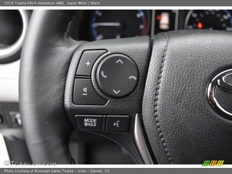 Super White / Black 2018 Toyota RAV4 Adventure AWD