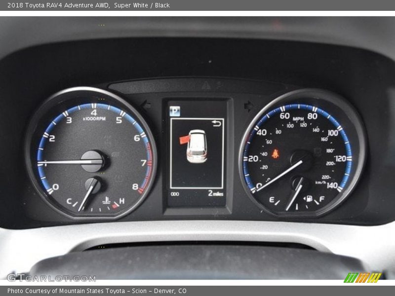 Super White / Black 2018 Toyota RAV4 Adventure AWD