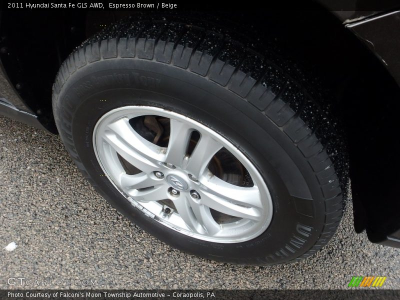Espresso Brown / Beige 2011 Hyundai Santa Fe GLS AWD