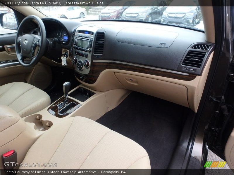Espresso Brown / Beige 2011 Hyundai Santa Fe GLS AWD