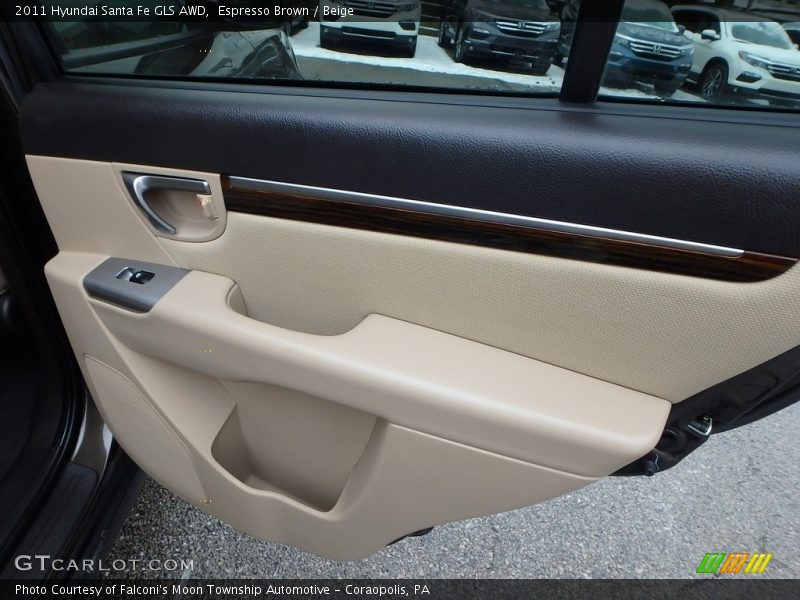 Espresso Brown / Beige 2011 Hyundai Santa Fe GLS AWD