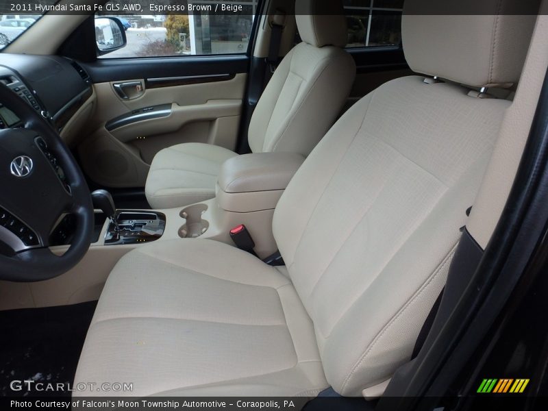 Espresso Brown / Beige 2011 Hyundai Santa Fe GLS AWD