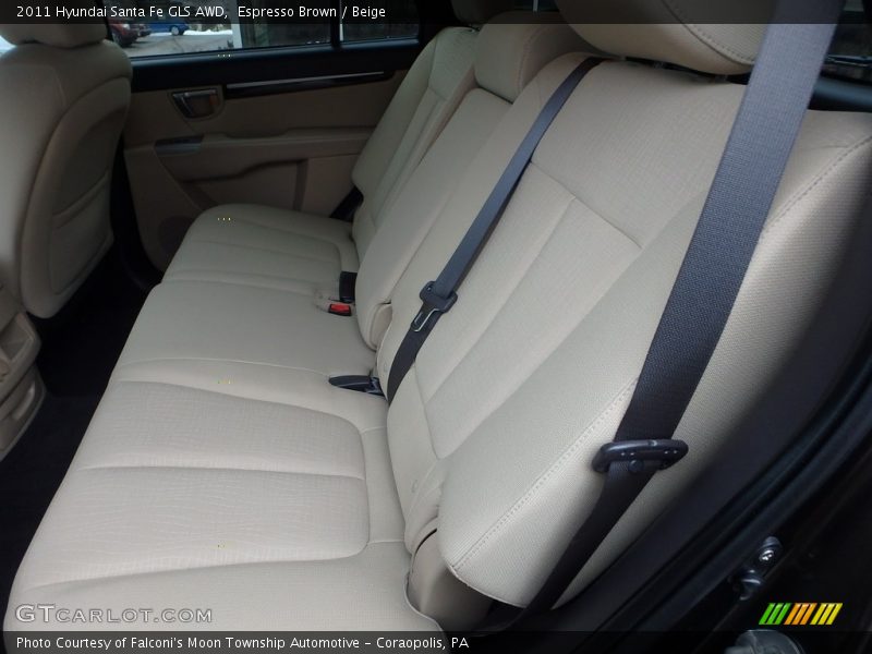 Espresso Brown / Beige 2011 Hyundai Santa Fe GLS AWD