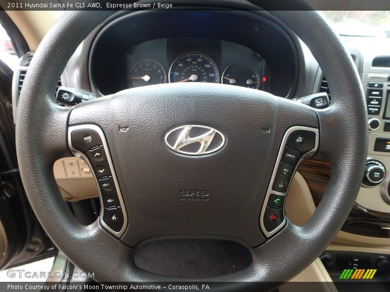 Espresso Brown / Beige 2011 Hyundai Santa Fe GLS AWD