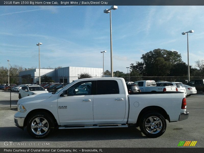 Bright White / Black/Diesel Gray 2018 Ram 1500 Big Horn Crew Cab